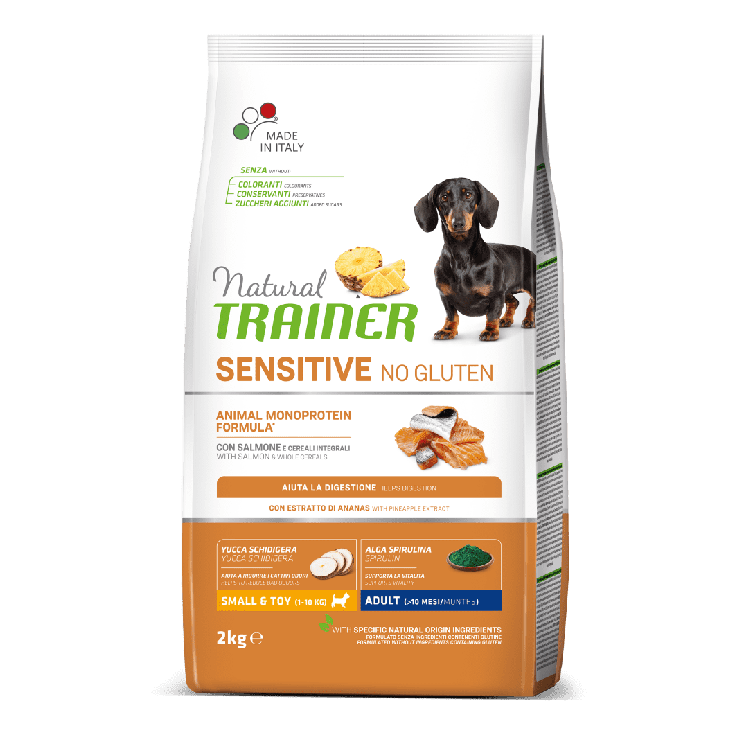 Natural Trainer Sensitive No Gluten Mini Adult con salmone 2kg Natural Trainer Sensitive No Gluten Mini Adult con salmone 2kg